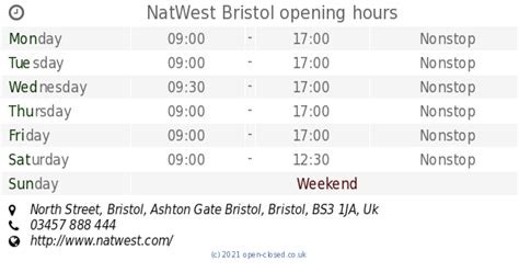 natwest opening hours|NatWest Bristol City Centre opening times .
